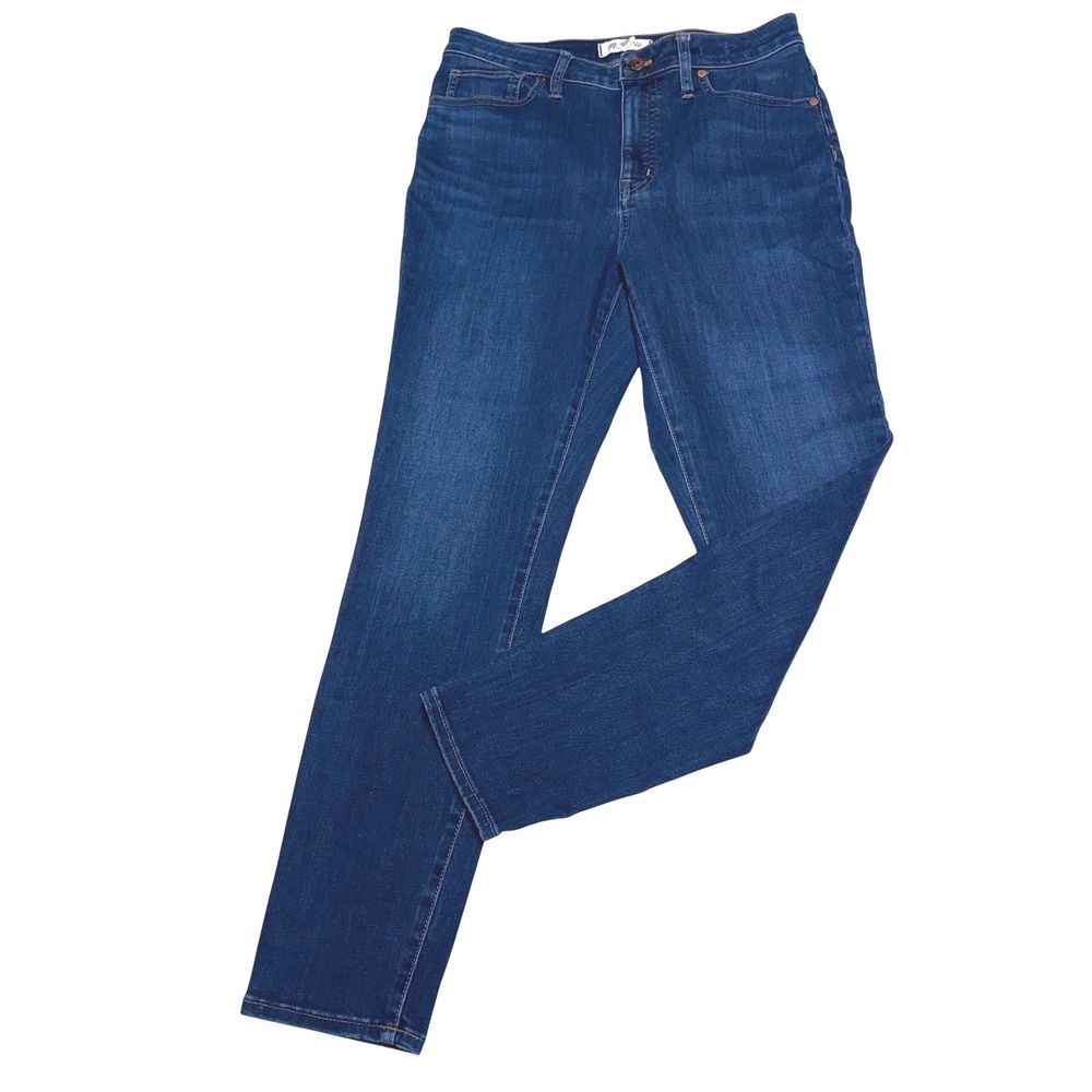 Madewell Curvy High-Rise Skinny Jeans Blue Dark Wash Size 29 Tencel Stretch